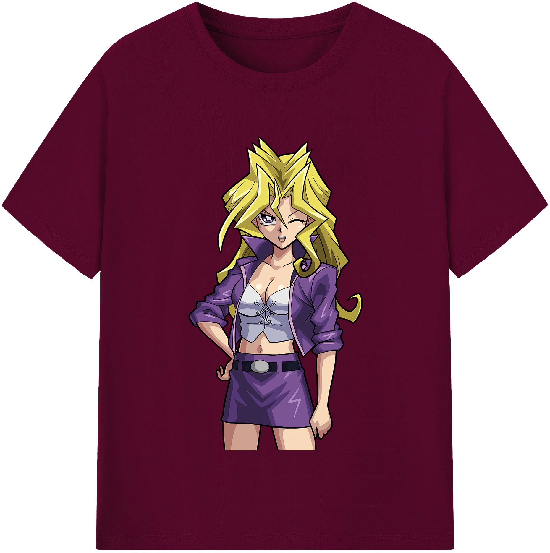（画像用） 遊☆戯☆王 Yu-Gi-Oh! レディースカジュアルプリントTシャツ（綿100％）